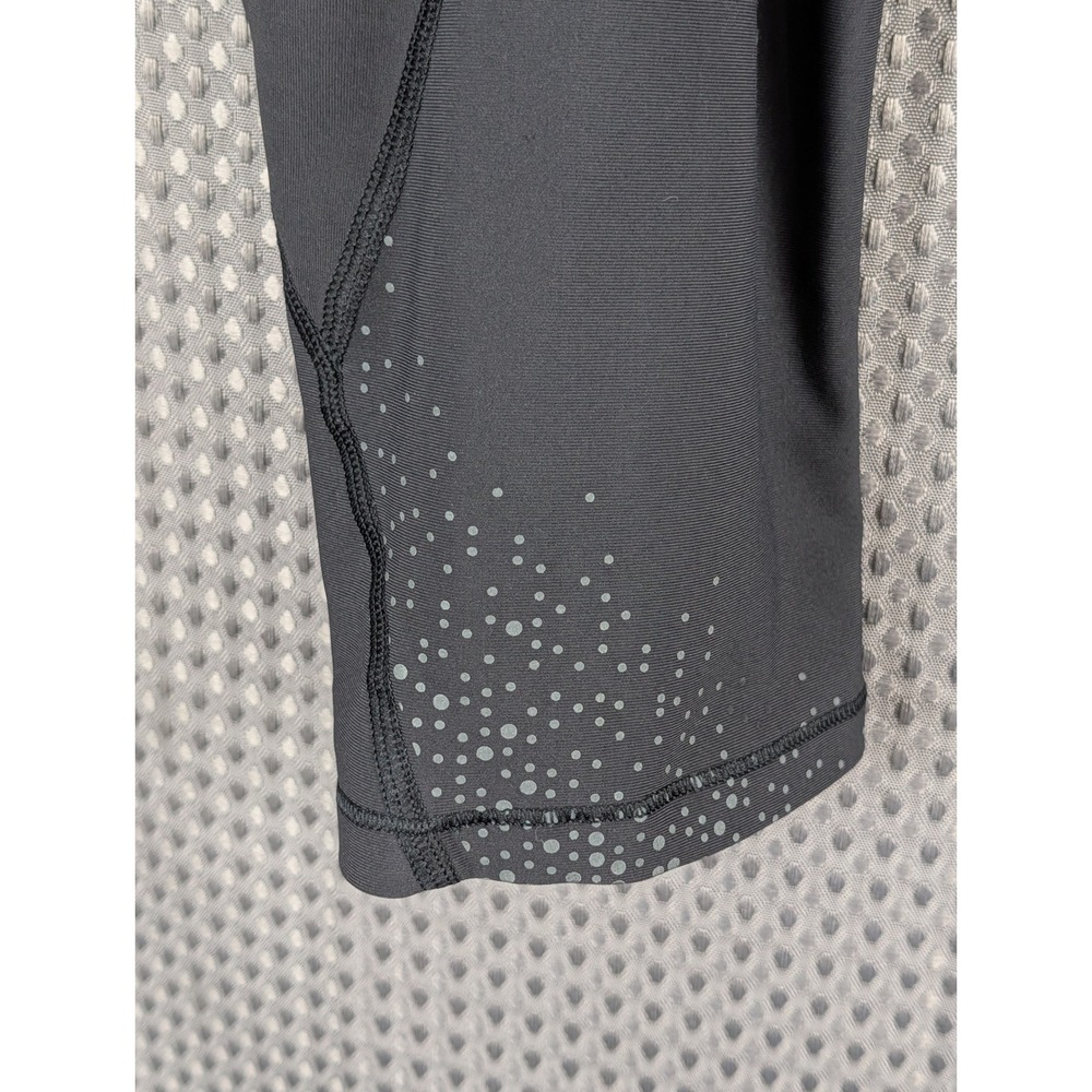 Lululemon Run Reflect Crop Black Reflective Running Leggings Zip Pocket Size 8 - Picture 7 of 16